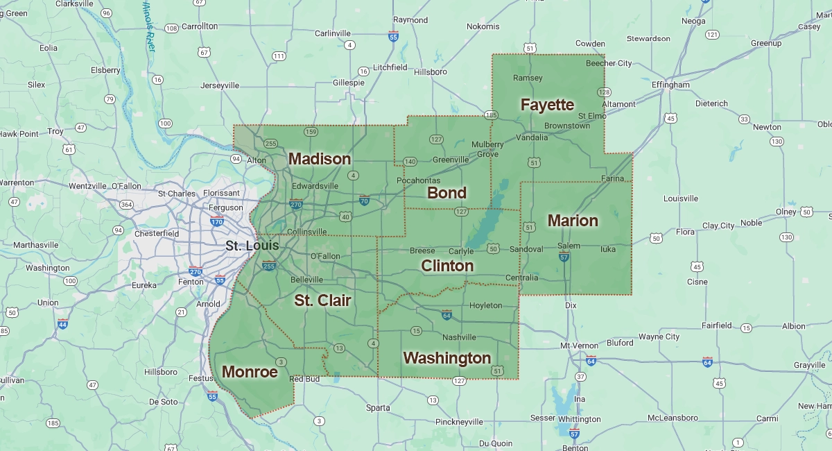 areas we serve in the metro east illinois